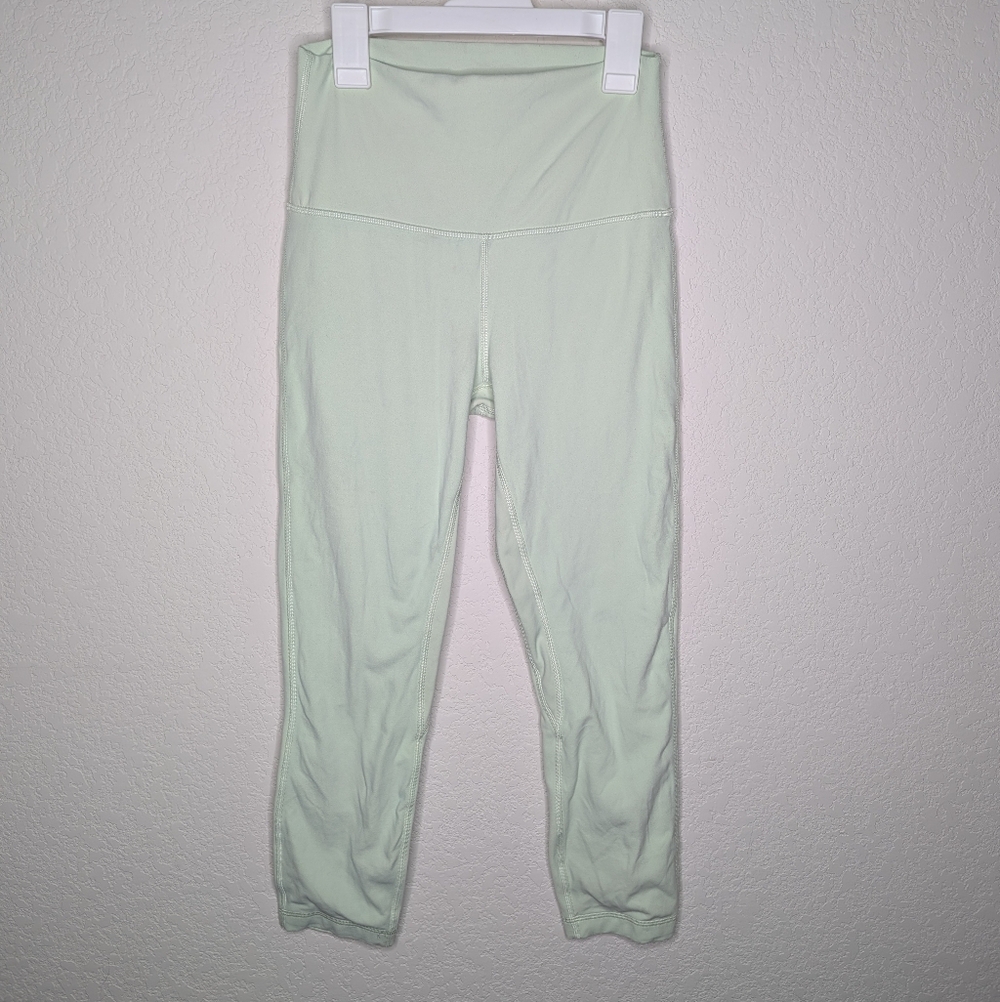 Lululemon Double Lined Align Leggings 25" Delicate Mint 6